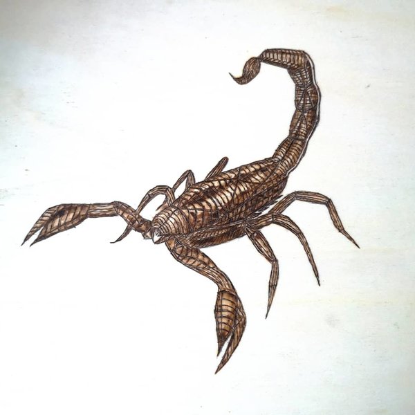 Skorpion Brandmalerei